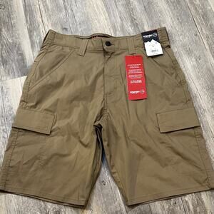 Wrangler ATG Men’s Cargo Shorts Size 30 Khaki Stretch Moisture Wicking